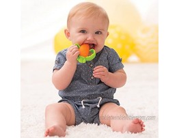 Infantino Lil' Nibble Teethers Carrot Silicone Soft-Textured teether for Sensory Exploration and Teething Relief with Easy to Hold Handles