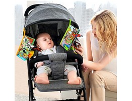 Jollybaby Baby Cloth Books Touch and Feel Crinkle Soft Books for Infants Babies Toddler Early Educational Interactive Stroller Toys Baby Girl and Baby Boy Gift Jungle Tails