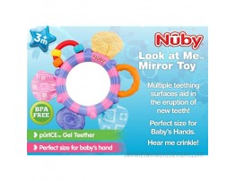 Nuby Look-at-Me Mirror Teether Toy Colors May Vary