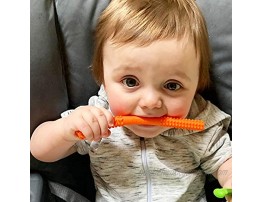 Original Hollow Teething Tubes 6.8'' Long – Soft Silicone Teething Toys for Babies 3-6 Months 6-12 Months BPA Free Dishwasher & Refrigirator Safe Different Soft Textures for Infant Toddlers