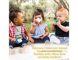 teetherpop Fillable Freezable Baby Teether for Breastmilk Purees Water Smoothies Juice & More BlueLime