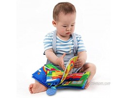 teytoy Soft Baby Books 6 to 12 Months Cute Baby Busy Book Interactive Baby Sensory Books with Crinkle Papers Squeakers Rattles for Babies,Toddlers,Infants Learning Early Basic Life Skills