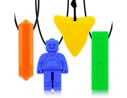 TUXEPOC Chew Necklaces for Sensory Kids,Pendant Chewable Jewelry Set for Boys and Girls4 Pack,Silicone chewlery Oral Motor Sticks for Kids with ADHD Anxiety,Teething Autism Biting Needs