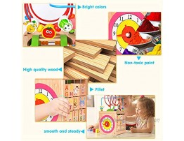 BATTOP Activity Cube Toys Wooden Bead Maze Deluxe Multi-Function Educational Toy 3 Year Old Toy for Toddlers 6 in 1
