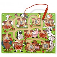 Melissa & Doug Magnetic Wand Number Maze E-Commerce Packaging Great Gift for Girls and Boys Best for 3 4 and 5 Year Olds