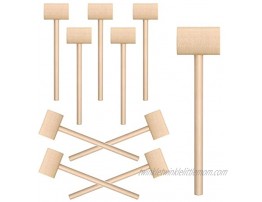 10 Pieces Wooden Mallet,Natural Wooden Hammer for Chocolate,Hardwood Crab Hammer for Cracking Seafood Tool