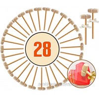 28 Pcs Wooden Hammers for Crab Mini Wooden Mallets for Breakable Chocolate Heart Pounding Toy Mallets for Kids Party Game Props Small Crab Mallet for Seafood Shellfish Shell