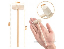 30 Pcs Mini Wooden Hammers Mini Breakable Heart Hammer Mallet Multi-Purpose Natural Wood Hammer for Chocolate Hammering and Pounding Toys Educational Toy for Kids Toys Crab Lobster Mallets