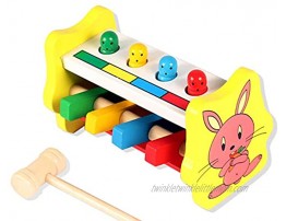 Alikeke Deluxe Pounding Bench Wooden Toy Wooden with Mallet Early Development Toy,Parent-Child Interaction Toy