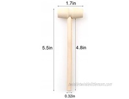 ASSUN Wooden Mallets Mini Wooden Hammer Mallet Pounding Toy Cute Beating Gavel Toys for Kids 5Pcs