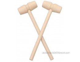 ASSUN Wooden Mallets Mini Wooden Hammer Mallet Pounding Toy Cute Beating Gavel Toys for Kids 5Pcs