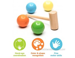 Bimi Boo Hammer Toy Durable Wooden Pounding Bench for Kids Pound and Tap a Ball for 2 Years Old Toddler Gifts for Boys and Girls Multifunctional and Bright Colors