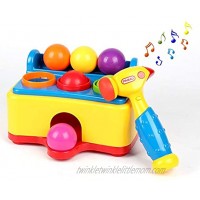 GREENRISE GOODS Pound a Ball Game Set w  Hammer & 6 Colorful Balls – Fun Baby Toy Playset for Educational Play and Skill Development – Baby Pinball Popper Game with Lights and Sounds