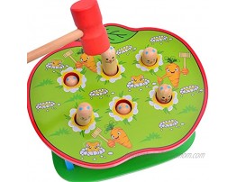 Heo Deluxe Pounding Bench Wooden Toy Wooden Whack-a-mole with Mallet Early Development Toy,Parent-Child Interaction Toy …