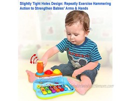 HOLA Hammering Pounding 1 Year Old Toys Ball Pound and Tap Bench Toy with Xylophone Musical Developmental Educational Toddler Toys Age 1-2 18 24 Months 1 2 3 Year Old Baby Boy Girl Toys
