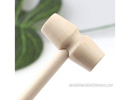 Hosfairy 12Pcs Miniature Wooden Hammer Toy Small Mallet Pounding Tool for DIY Handmade Valentine's Day Birthday Party Tool