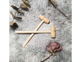 Hosfairy 12Pcs Miniature Wooden Hammer Toy Small Mallet Pounding Tool for DIY Handmade Valentine's Day Birthday Party Tool