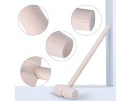 Lohoee 30Pcs Mini Wooden Hammers Mallet Pounding Toy Educational Toy for Boys Girls