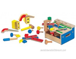 Melissa & Doug Hammer and Saw Tool Bench Wooden Building Set 32 pcs