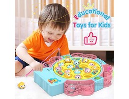 NARRIO Rotating Fishing Game Toys with Music for Kids-Funny Gifts for Birthday