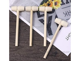 NUOBESTY Mini Wooden Hammer Mallet Pounding Toy Beating Gavel Toys for Kids 10 Pieces