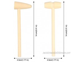 NUOBESTY Mini Wooden Hammer Mallet Wooden Crab Mallet Seafood Lobster Hammers Kids Hammering and Pounding Toys-15 Pieces