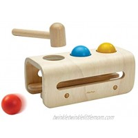 PlanToys Wooden Hammer Balls Pounding and Hammering Toy 5396 | Sustainably Made from Rubberwood and Non-Toxic Paints and Dyes