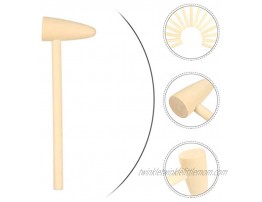Toyvian 15pcs Wooden Small Mallets Mini Wooden Hammers Small Wood Hammer Toy Pounding Toy Lobster Crab Mallets for Children Toddler Kids