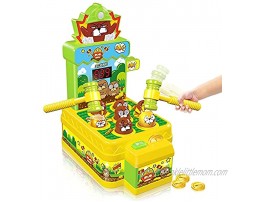VATOS Whack Game Mole Mini Electronic Arcade Game with 2 Hammers Pounding Toys Toddler Toys for 3 4 5 6 7 8 Years Old Boys Girls Whack Game Mole Toy Developmental Toy Interactive Toy