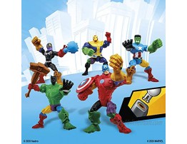 Hasbro Marvel Super Hero Mashers Battle Mash Collection Pack Includes Iron Man Black Panther Thanos Hulk and Captain America 6-inch Figures Exclusive