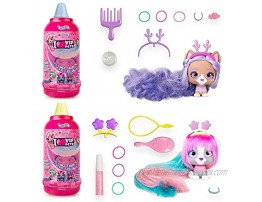 IMC Toys VIP Pets Surprise Hair Reveal Doll Series 1 Mousse Bottle 2 Pack