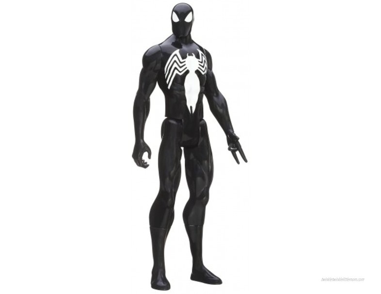 Marvel Ultimate Spider-Man Titan Hero Series Black Suit Spider-Man Figure 12 Inch