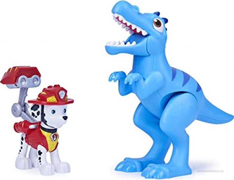 Paw Patrol Dino Rescue Marshall and Dinosaur Action Figure Set for Kids Aged 3 and up