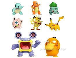 Pokemon Battle Figure 8-Pack Comes with 2” Pikachu 2” Bulbasaur 2” Squirtle 2” Charmander 2” Meowth 2 Jigglypuff 3” Loudred and 3” Psyduck