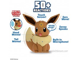 Pokemon Electronic & Interactive My Partner Eevee Reacts to Touch & Sound Over 50 Different Interactions with Movement and Sound Eevee Dances Moves & Speaks Gotta Catch ‘Em All