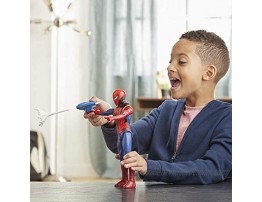 Spider-Man Marvel Titan Hero Series Blast Gear Action Figure Toy with Blaster 2 Projectiles and 3 Armor Accessories for Kids Ages 4 and Up