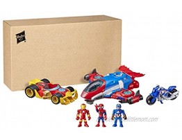 Super Hero Adventures Marvel Figure and Jetquarters Vehicle Multipack 3 Action Figures and 3 Vehicles 5-Inch Toys for Kids Ages 3 and Up Exclusive