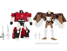 Transformers Toys Generations Kingdom Battle Across Time Collection Deluxe Class WFC-K42 Sideswipe & Maximal Skywarp Age 8 and Up 5.5-inch  Exclusive