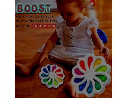 Acessorz Flower Fidget Toys Pack Cheap with Simple Dimple Silicone Squeeze Sensory Fidget Dimple Toys Stress Relief for Kids Adults with ADD ADHD Anxiety or Autism 20Pcs-Bundle