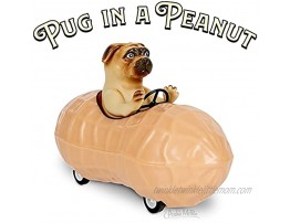 Archie McPhee Pug in a Peanut Pull Back Toy Car