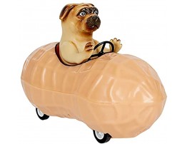 Archie McPhee Pug in a Peanut Pull Back Toy Car