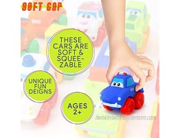 Big Mo's Toys Baby Cars Soft Rubber Toy Vehicles for Babies and Toddlers 12 Pieces