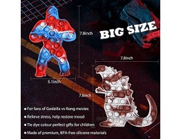 Big Size Godzilla Pop Fidget Toys Silicone Bubble Popping Sensory Toy for Autism Special Needs to Relieves Stress and Anti-Anxiety Interactive Fidgets Toy for Kids and Adults
