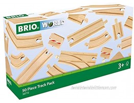 BRIO 33772 Special Track Pack | 50 Pieces of Wooden Tracks and Train Accessories for Kids Age 3 and Up
