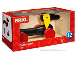 BRIO World 30332 Pull Along Dachshund | The Perfect Playmate for Your Toddler