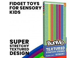 Fidget Toys and Textured Sensory Toys by BUNMO Textured Stretchy Strings Fidget Toy. Bumpy Fidget Toys for Adults and Kids Make Perfect Anxiety Toys Autism Sensory Toys and Stress Toys.