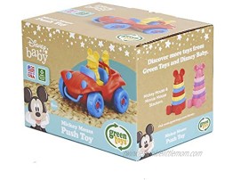 Green Toys Disney Baby Mickey Mouse Push Toy Pretend Play Motor Skills Kids Toy Vehicle. Safe for Babies and Toddlers. No BPA phthalates PVC. Dishwasher Safe Recycled Plastic Made in USA.