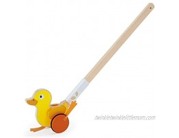 Hape Ducky Push Pal| Wooden Push-Along Ducky Baby Walker Push Toy