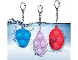 Mini Push Bubble Fidget Sensory Toys Portable Simple Dimple Decompression Toys，Adult and Child Gift Keychain Push Sensory Toy That Relieves Stress 3 PCS