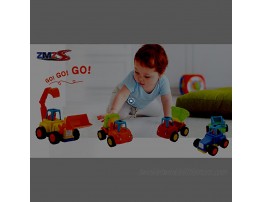 Push and Go Cars for Kids Friction Powered Toy Sand Play Tractor Truck Toy Baby Early Education Sets of 4,Gift for Children Boys Girls for 3+ Year Olds